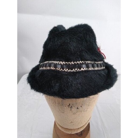 Stetson Other - Stetson Men's Hat Winter Vintage 1970s Tyrolian Faux Fur. Size XL Black